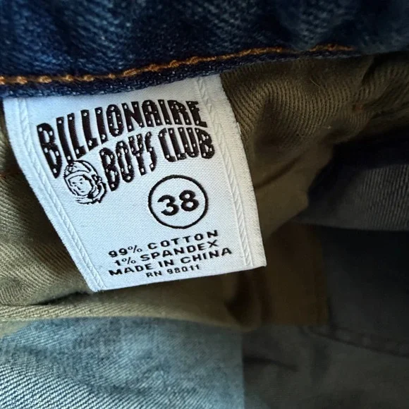 Billionaire Boys Club Moon Trail Jeans Mens 38x32 Blue Excellent Distressed